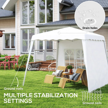 Pop Up Canopy Tent With Sidewalls, UV50+, Carry Bag, Slant Legs, 8 x 8ft Pop Up Canopies at Gallery Canada