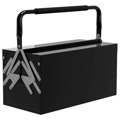 18 Inches Metal Tool Box, 5-Tray Cantilever Steel Chest, Black Tool Organizers at Gallery Canada
