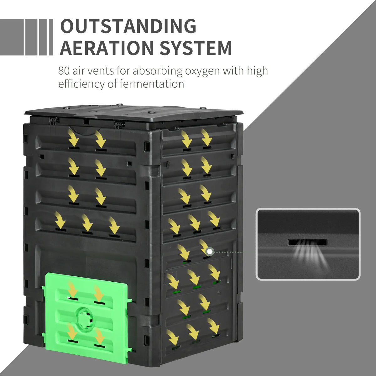 Compost Bin 120 Gallon Garden Composter With 80 Vents Outdoor Compost Bin at Gallery Canada