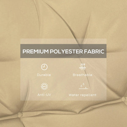 2-Seater Garden Bench Cushion, Swing Chair Mat Replacement, 39.4"x38.6", Khaki Patio Chair Cushions at Gallery Canada