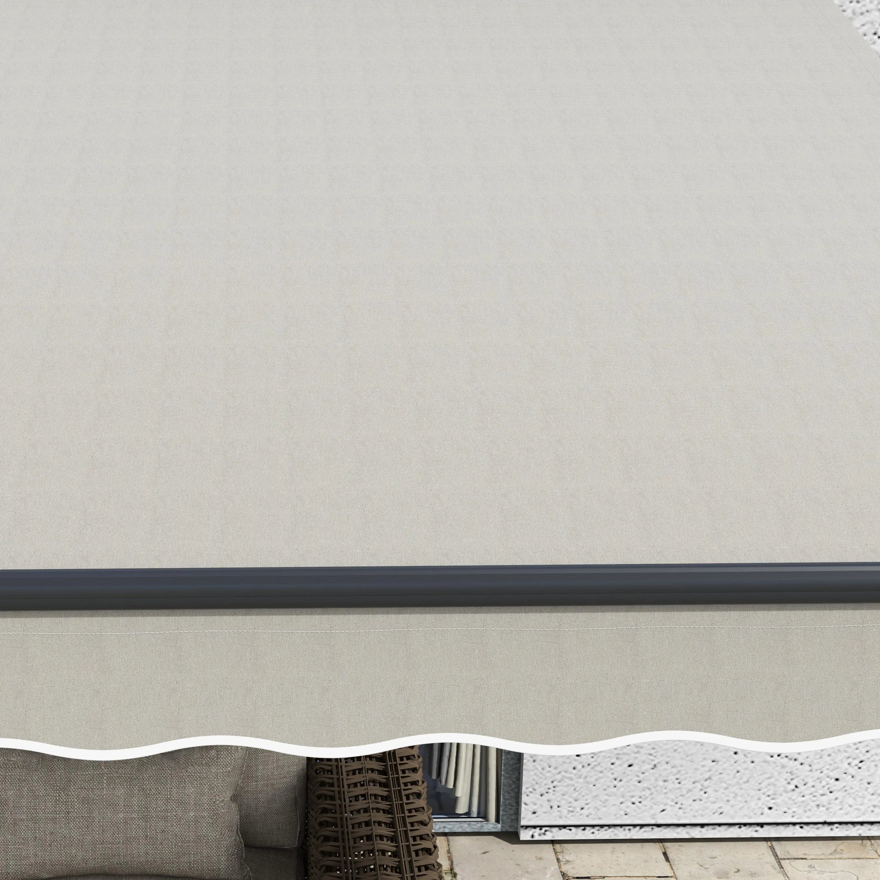 13' x 10' Retractable Awning, UV Resistant Sunshade, Light Grey Window Awnings at Gallery Canada