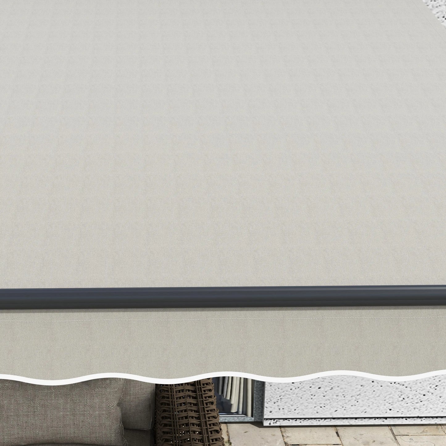 13' x 10' Retractable Awning, UV Resistant Sunshade, Light Grey Window Awnings at Gallery Canada
