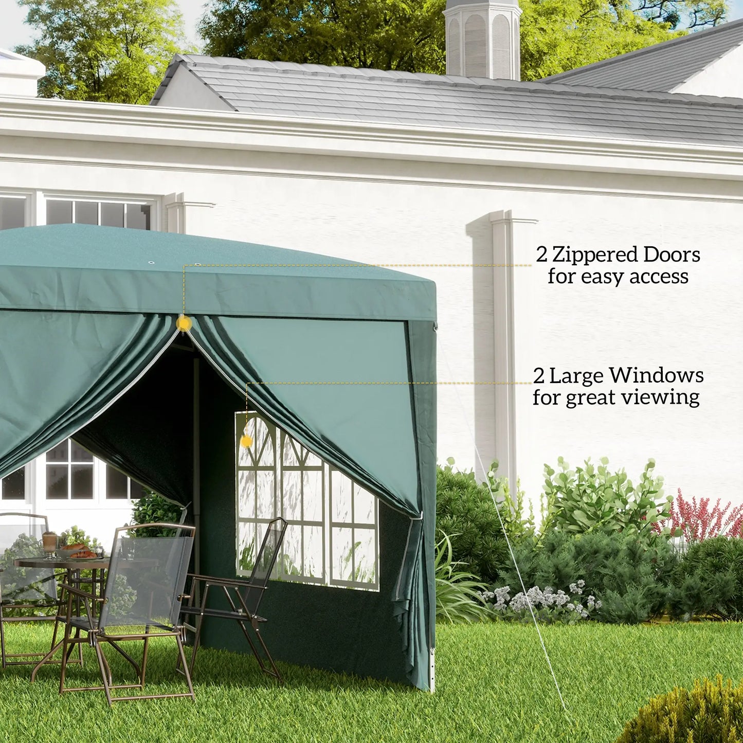 10'x10' Outdoor Pop Up Party Tent Wedding Gazebo, Dark Green Pop Up Canopies at Gallery Canada
