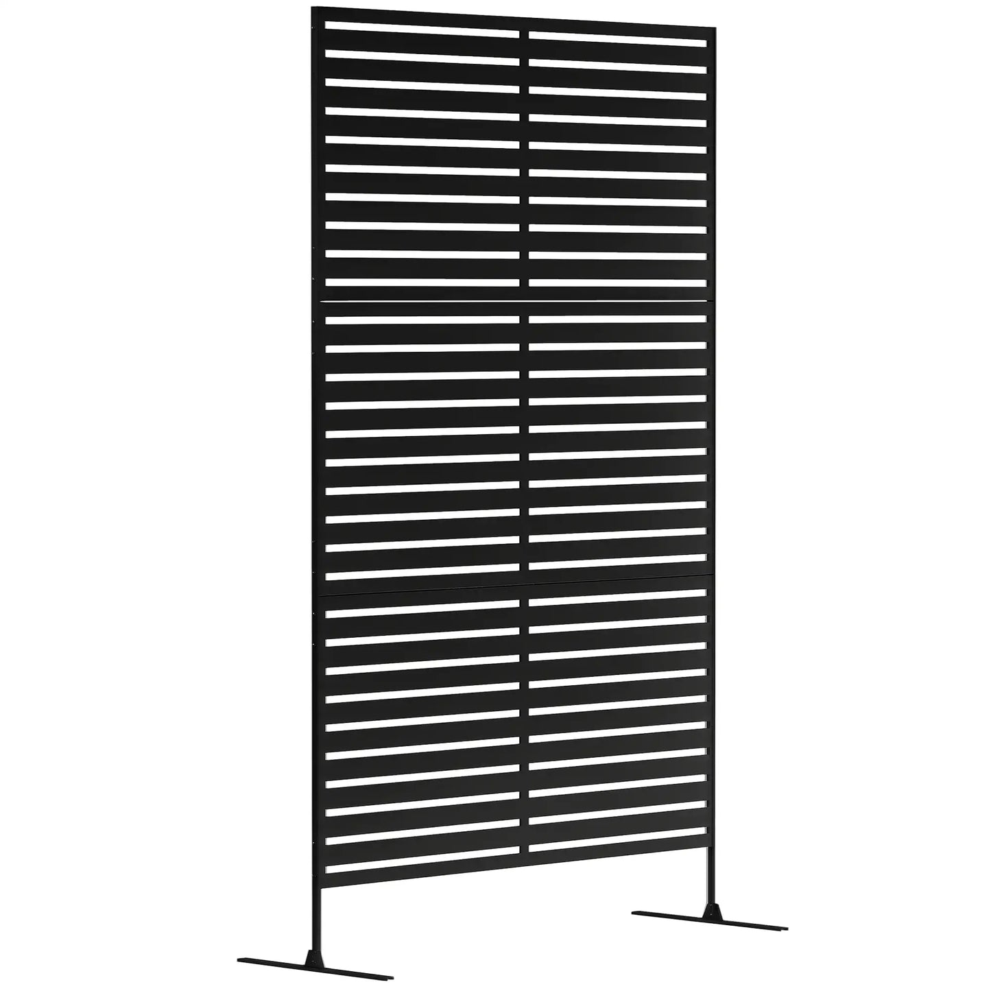 Decorative Outdoor Privacy Panel, Freestanding Metal Divider, Black Side Awnings at Gallery Canada