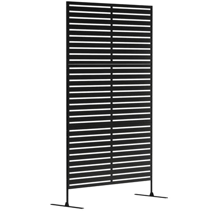 Decorative Outdoor Privacy Panel, Freestanding Metal Divider, Black Side Awnings at Gallery Canada