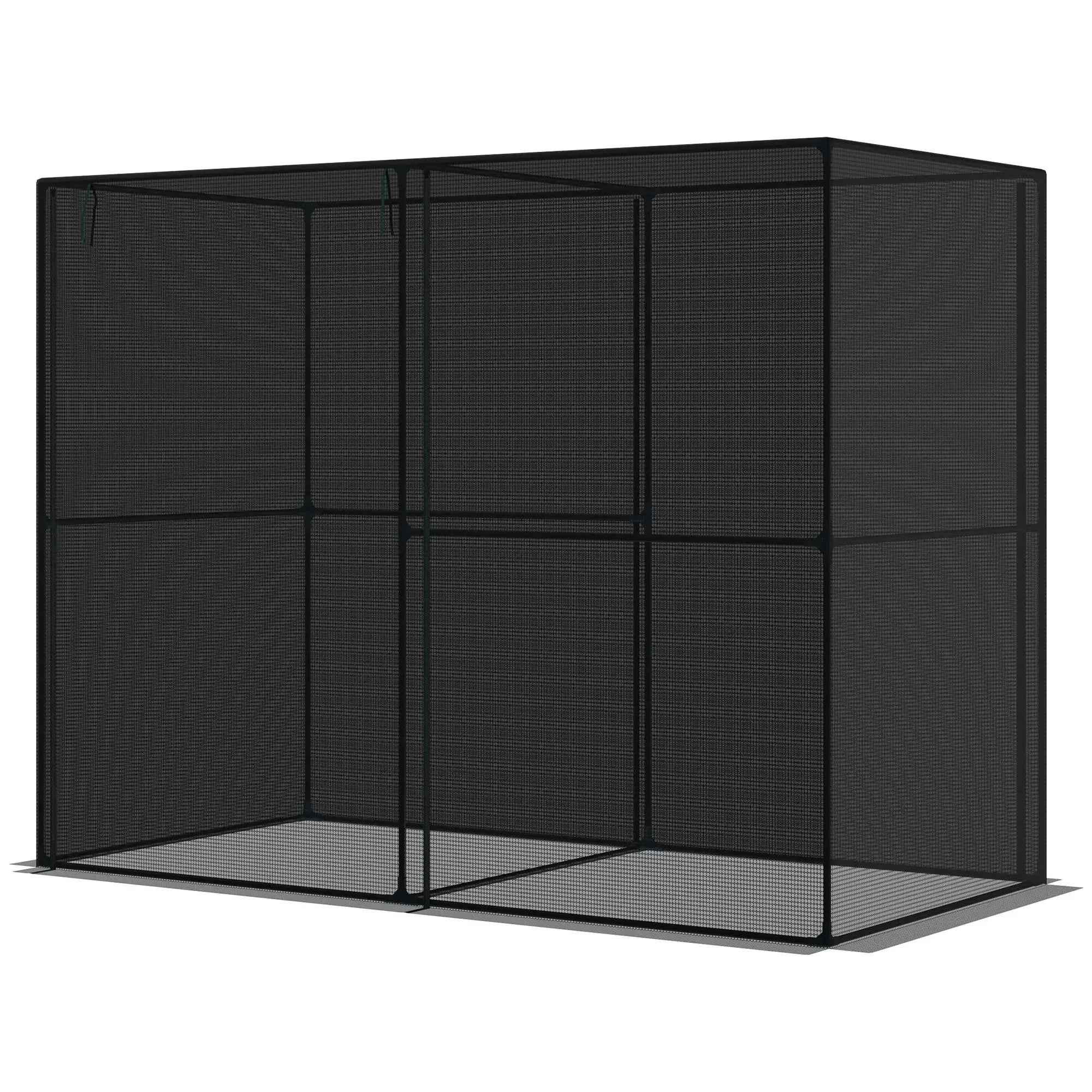 94.5''x47.25''x72.75'' Heavy Duty Greenhouse, Roll-Up Zipper Doors, Black Walk In Greenhouses at Gallery Canada