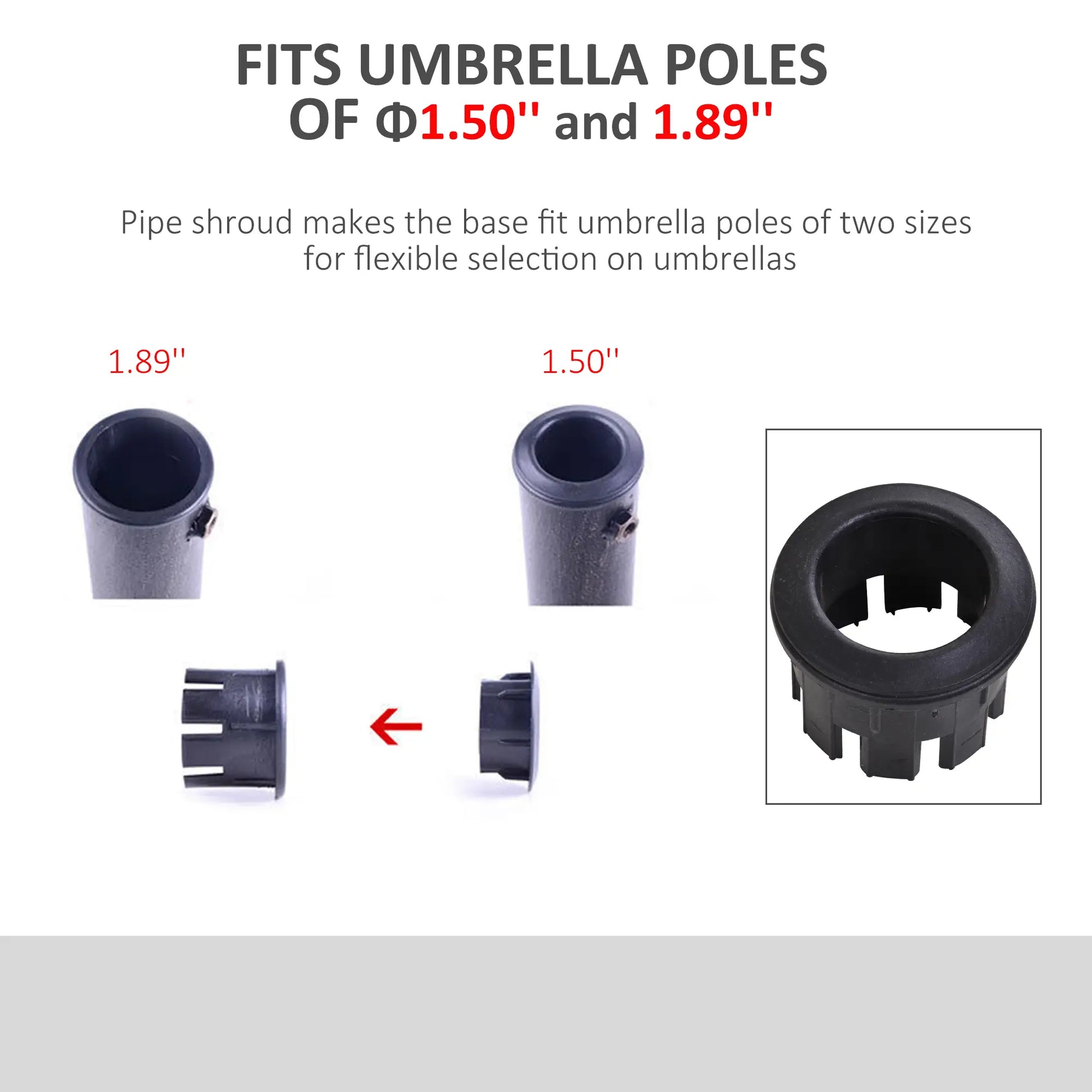 29 lbs Resin Round Patio Umbrella Stand, Black Umbrella Bases at Gallery Canada
