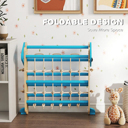 8-in-1 Pikler Triangle Set, Foldable Wooden Climbing Toys, Blue Kids Gym & Playmats at Gallery Canada