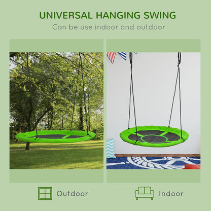 43.25" Saucer Swing, Adjustable Rope Seat, Indoor Outdoor, Green Gym Sets & Swings at Gallery Canada