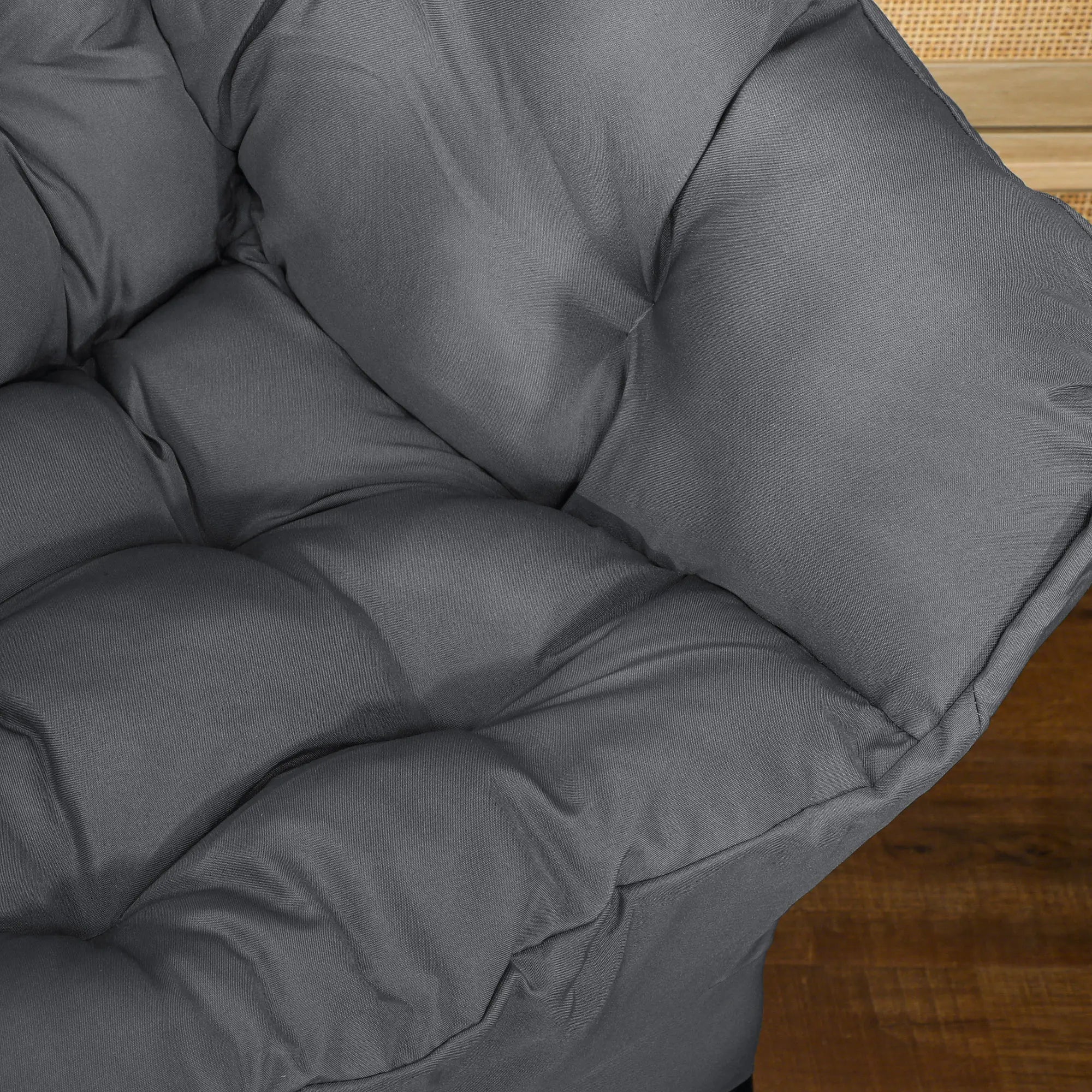 Modern Accent Chair, Armchair with Side Pockets, Steel Legs, Grey Accent Chairs at Gallery Canada