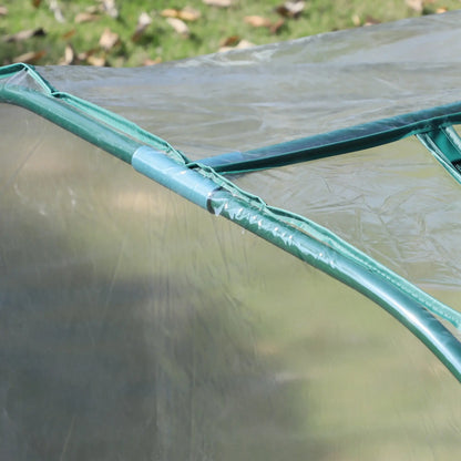 138"x39"x32" Transparent PVC Mini Tunnel Greenhouse, Steel Frame, Zipped Doors Mini Greenhouses at Gallery Canada