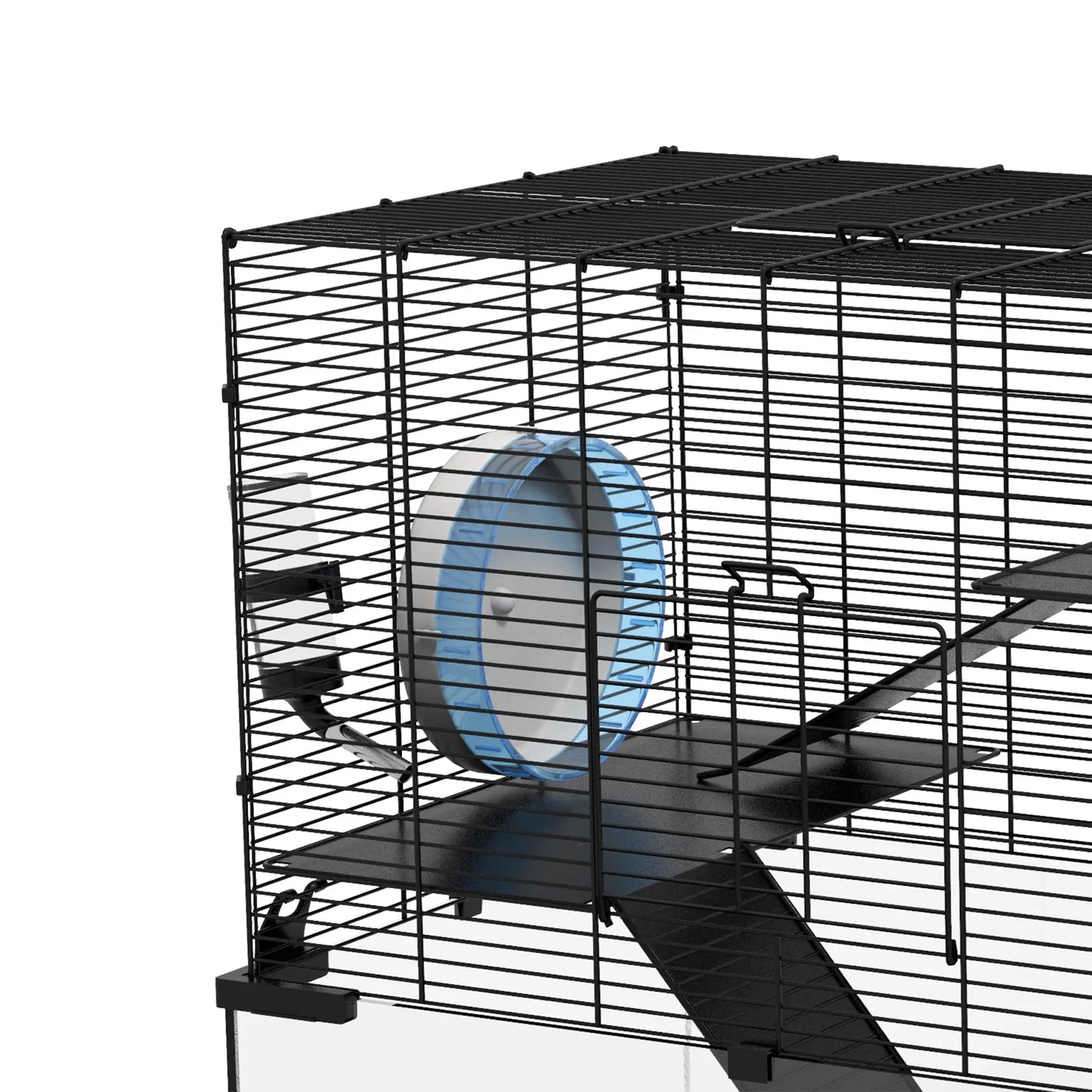 Hamster Cage, Gerbil Cage with Glass Basin, Small, Black Hamster Cages at Gallery Canada