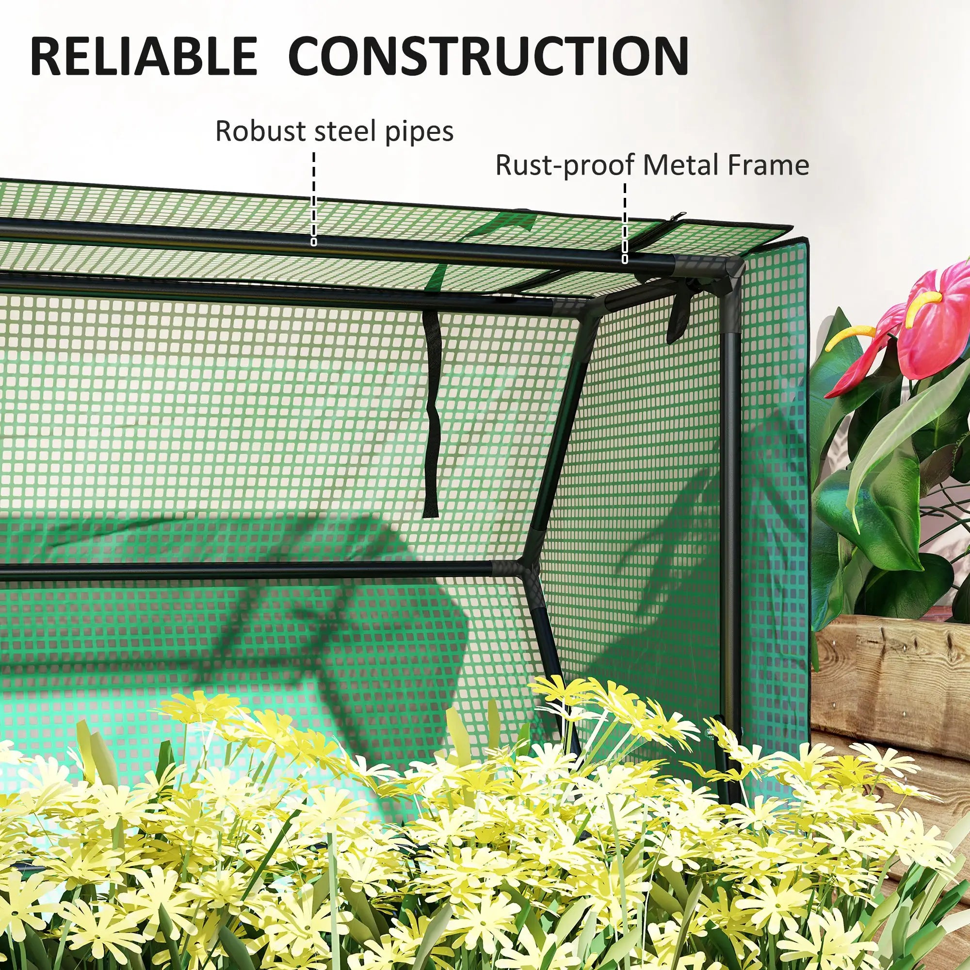 Raised Garden Bed Planter With PE Cover, Elevated Box With Drainage, Black Raised Garden Beds at Gallery Canada