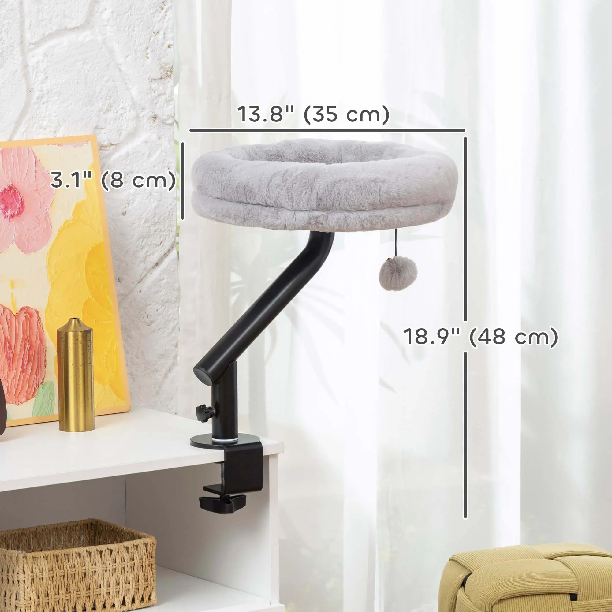 Cat Desk Bed, 360° Rotatable, Adjustable Height, Home Office Work Cat Houses at Gallery Canada