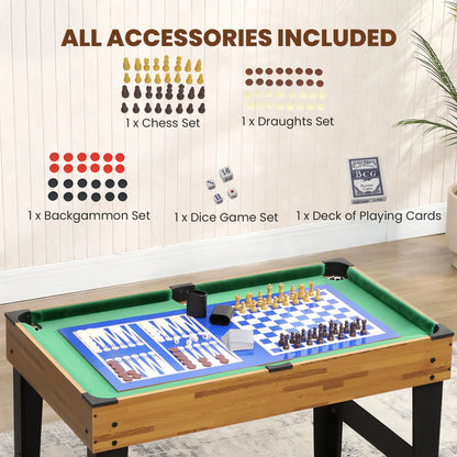 48 in Multi Game Table, 13-in-1 Combo, Light Walnut Game Tables at Gallery Canada