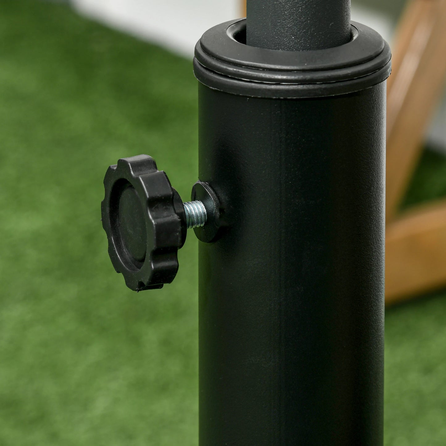 Heavy Duty Patio Umbrella Stand with Wheels, 51lb, Black Umbrella Bases at Gallery Canada