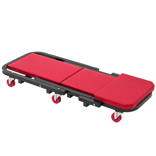 Automotive Z Creeper Seat, 330 lbs Rolling Garage Mechanic Creeper Stool, Red Automotive Red, Black at Gallery Canada