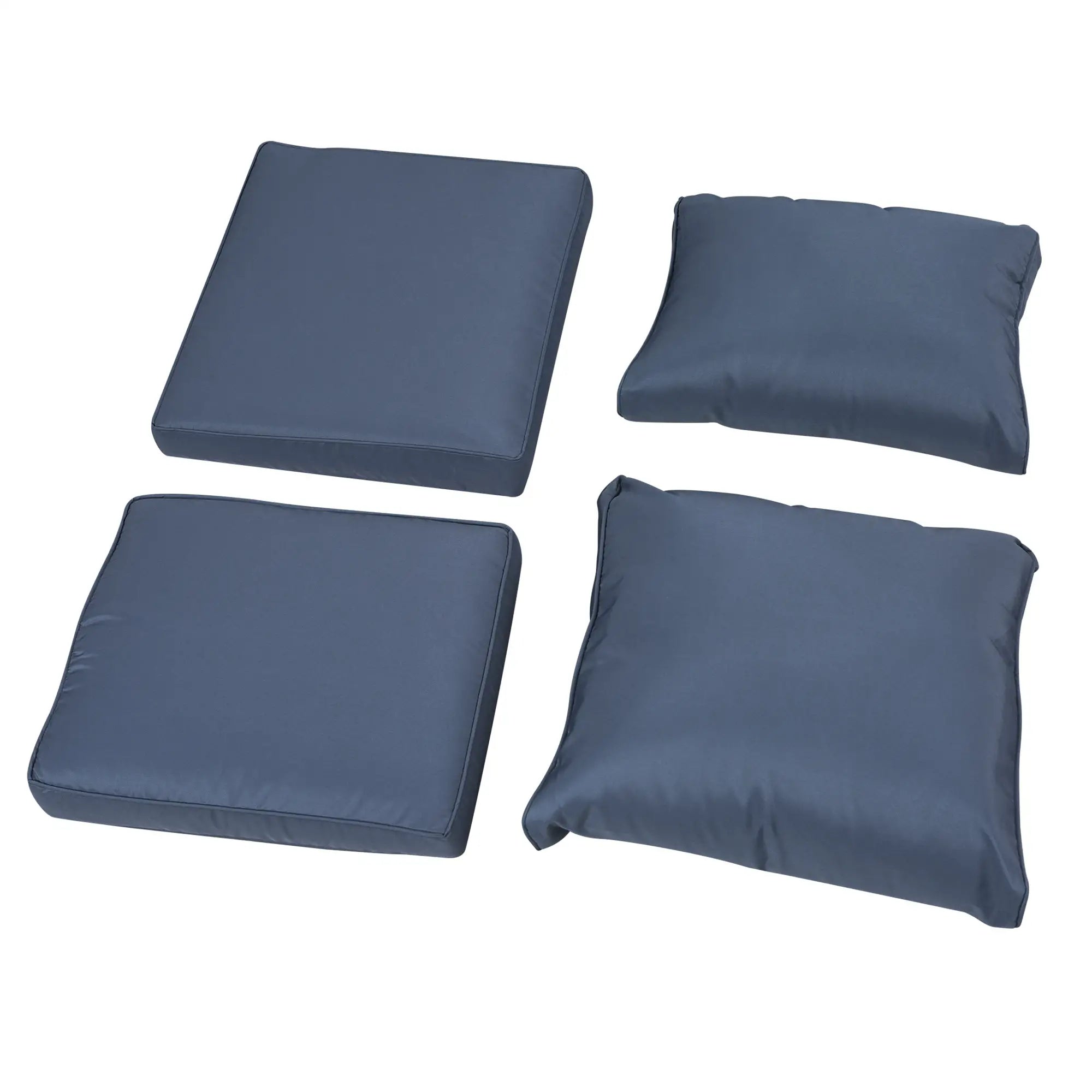 6-Piece PE Wicker Patio Sectional Set, with Cushions, Dark Blue Patio Furniture Sets at Gallery Canada