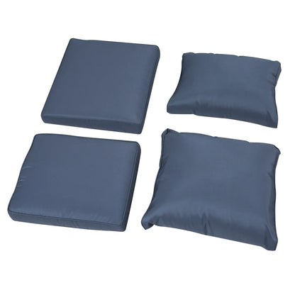 6-Piece PE Wicker Patio Sectional Set, with Cushions, Dark Blue Patio Furniture Sets at Gallery Canada