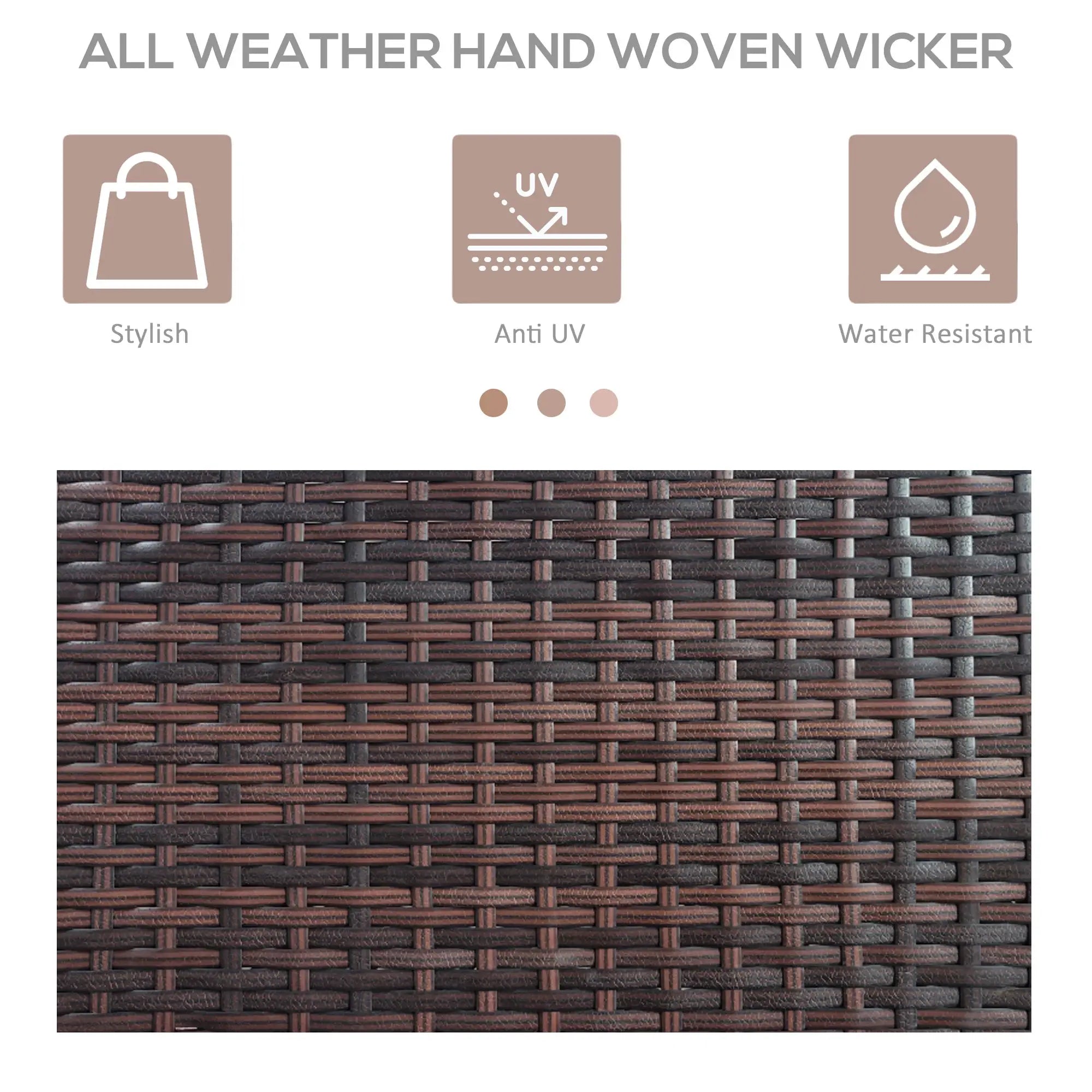 Outdoor Storage Cabinet, Rattan Wicker Pool Towel Organizer, Mixed Brown, Brown Patio Storage Boxes at Gallery Canada