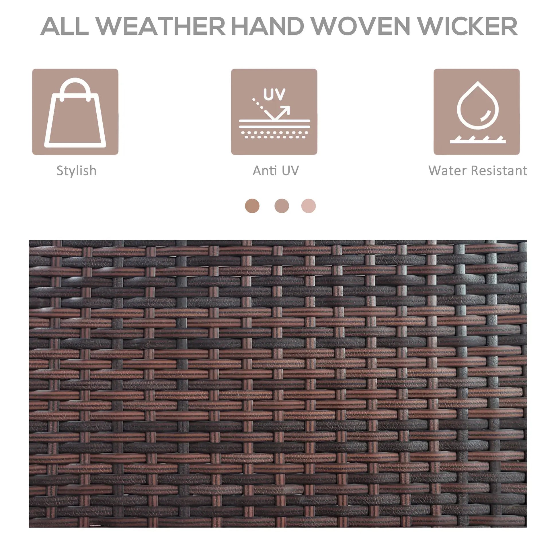 Outdoor Storage Cabinet, Rattan Wicker Pool Towel Organizer, Mixed Brown, Brown Patio Storage Boxes at Gallery Canada