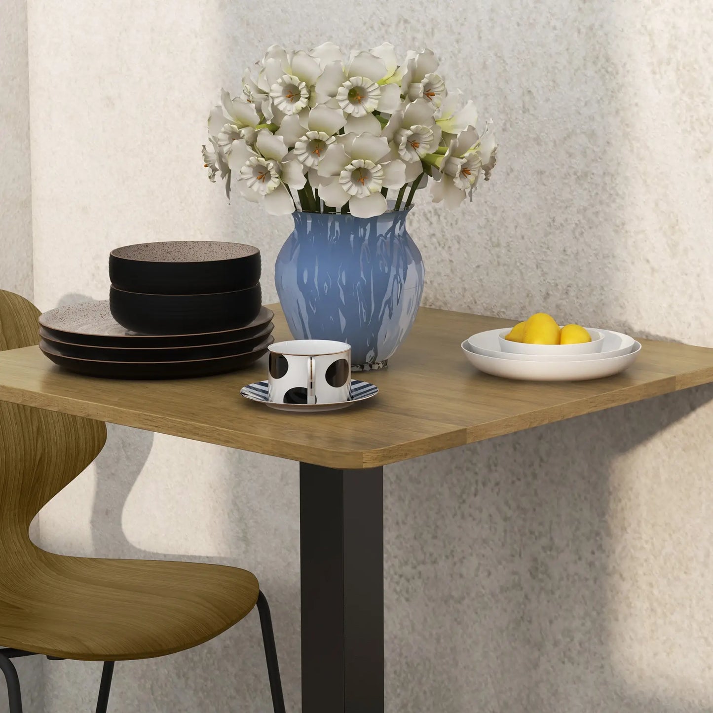 28" Square Dining Table, Modern Steel Base, Dark Brown Bar Tables & Dining Tables at Gallery Canada