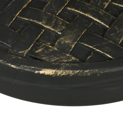 40lbs. Concrete Umbrella Base, Rattan Effect, Heavy Duty, Bronze Umbrella Bases at Gallery Canada