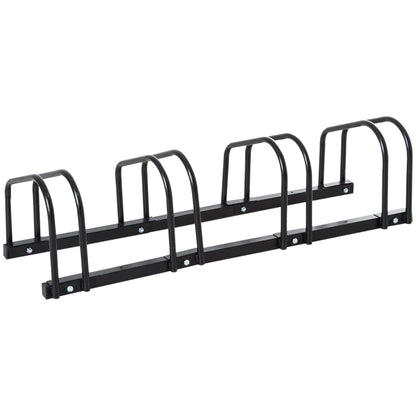 4-Bike Bicycle Floor Parking Rack, Cycling Storage Stand, Black Bike Parking Stands at Gallery Canada