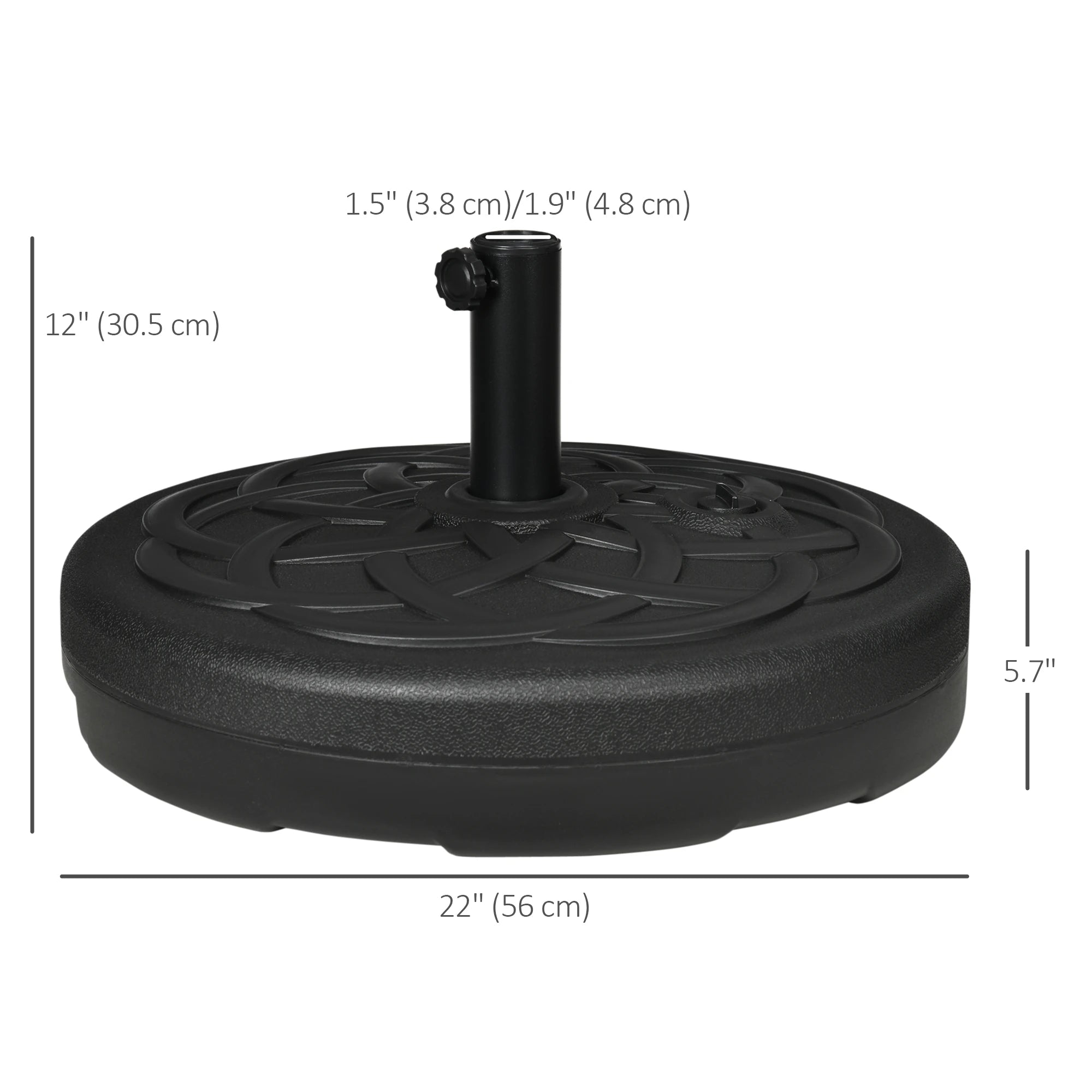 77 lb Heavy Duty Patio Umbrella Base, 22