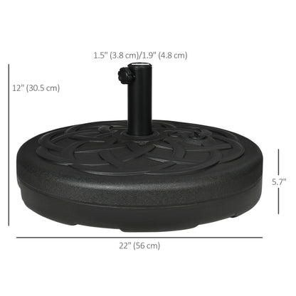 77 lb Heavy Duty Patio Umbrella Base, 22" Round, Black Umbrella Bases at Gallery Canada