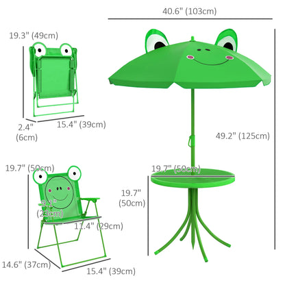 Kids Folding Picnic Table Set, Outdoor Garden, Green Kids Outdoor Furniture at Gallery Canada