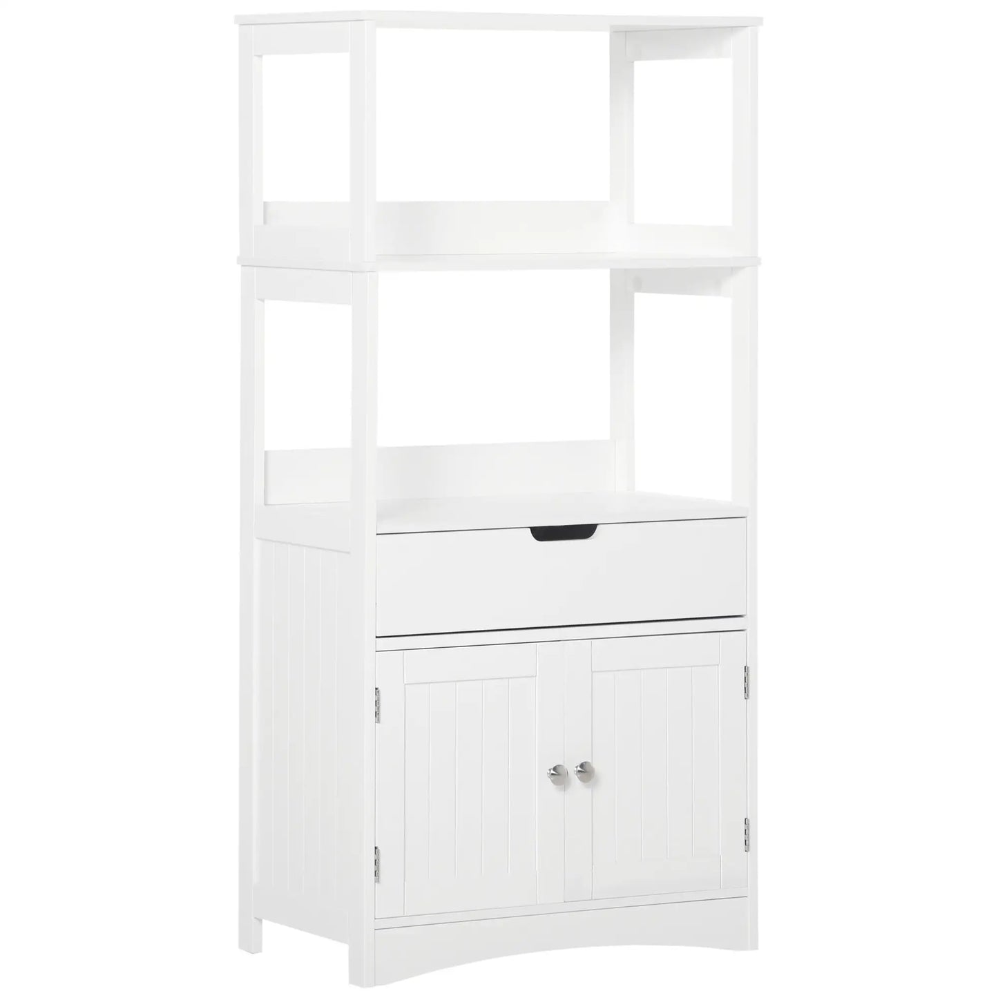 Bathroom Floor Cabinet, Kitchen Cupboard with Shelves, Drawer, White Bathroom Cabinets White at Gallery Canada
