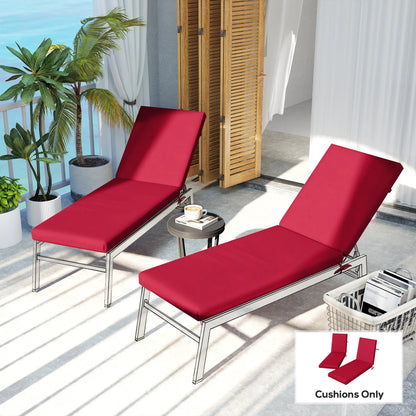 Patio Chair Cushion Set, 2-Piece, With Ties, Wine Red Patio Chair Cushions at Gallery Canada