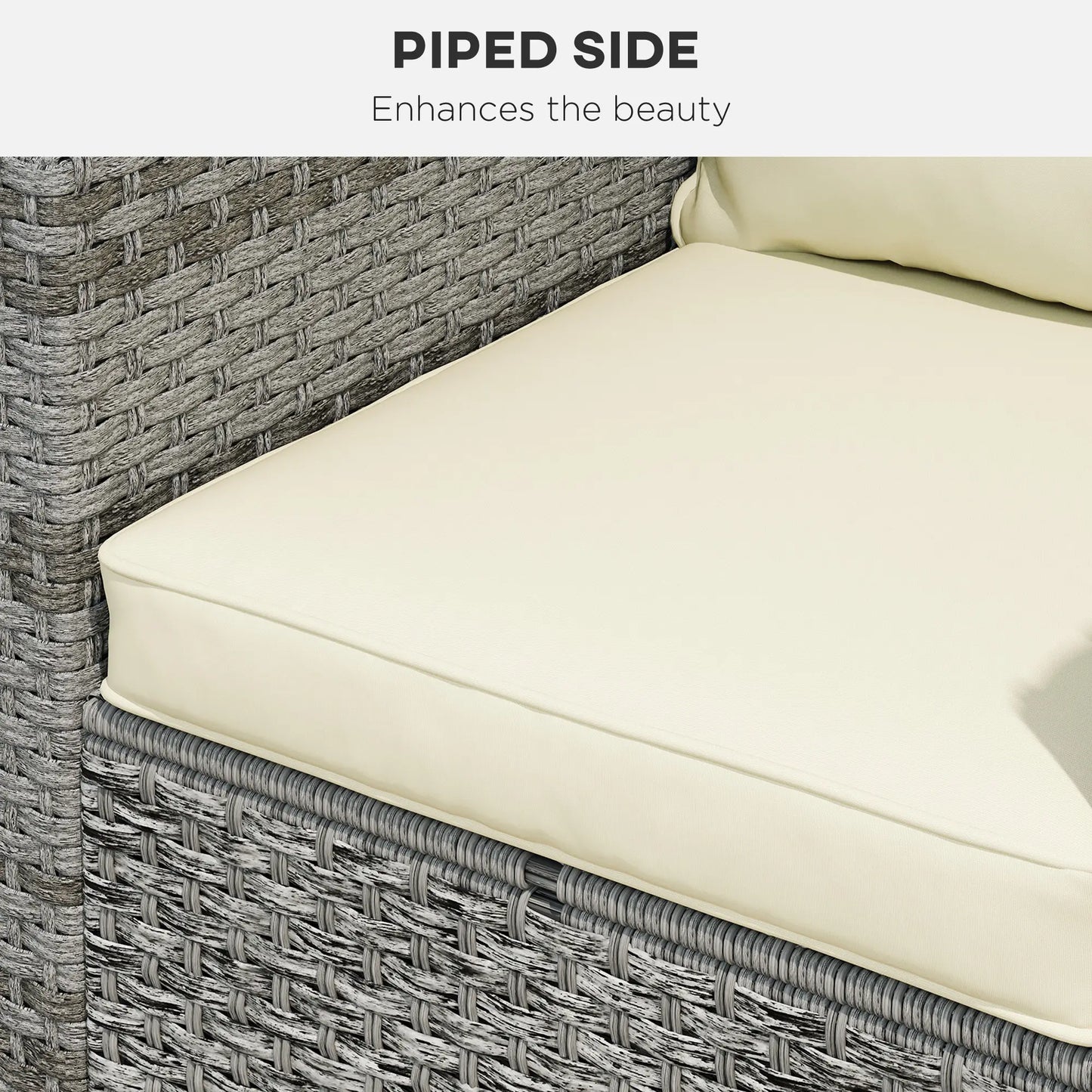 Seat Cushion Back Pillows, Set of 2, Indoor Outdoor, White Cream Patio Chair Cushions at Gallery Canada