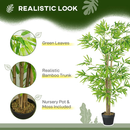 Artificial Bamboo Tree Set, 5ft Realistic Leaf, Natural Trunk, Nursery Plant Artificial Trees at Gallery Canada