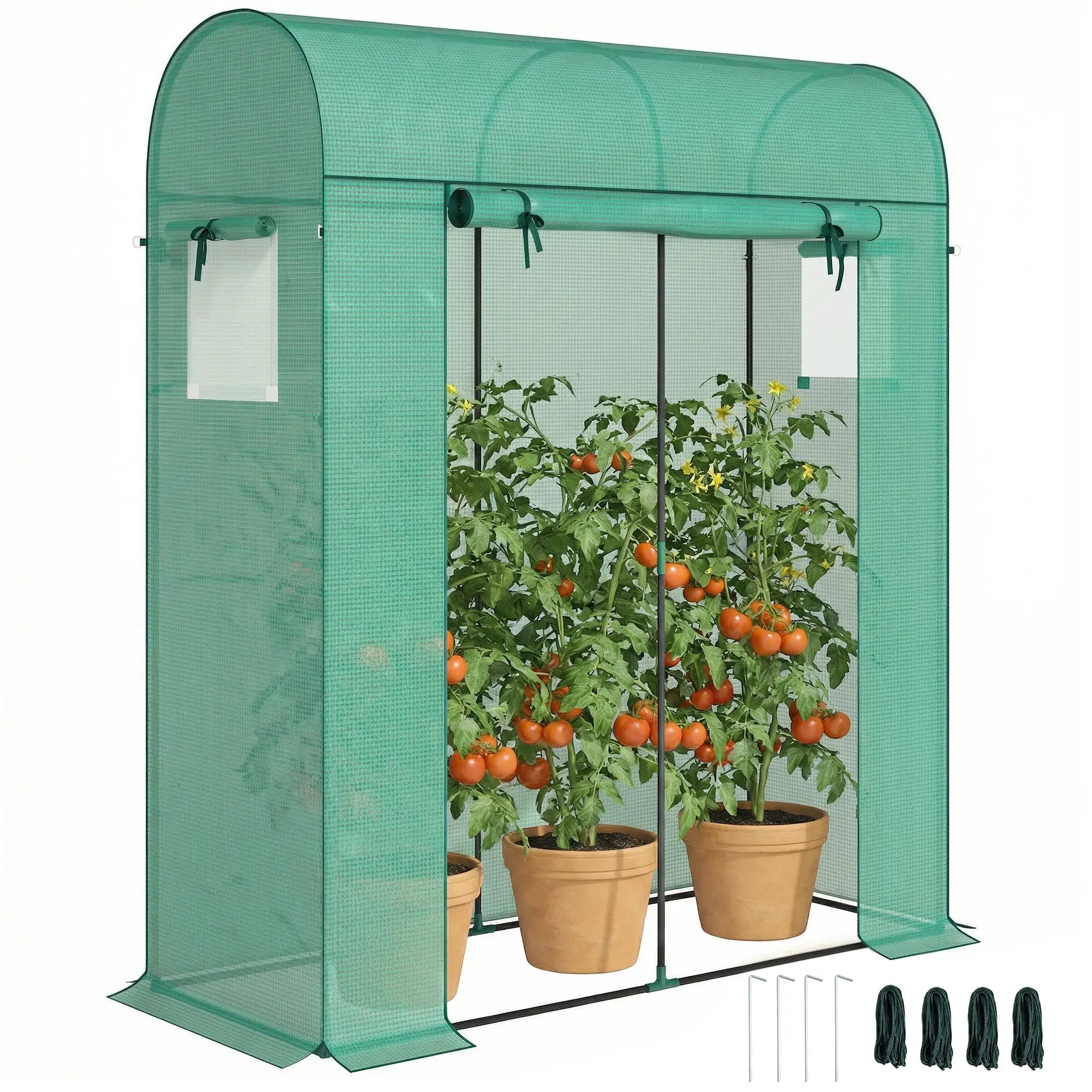 Mini Greenhouse, Portable Garden, 6' x 2' x 6.6', Green Portable Greenhouses at Gallery Canada