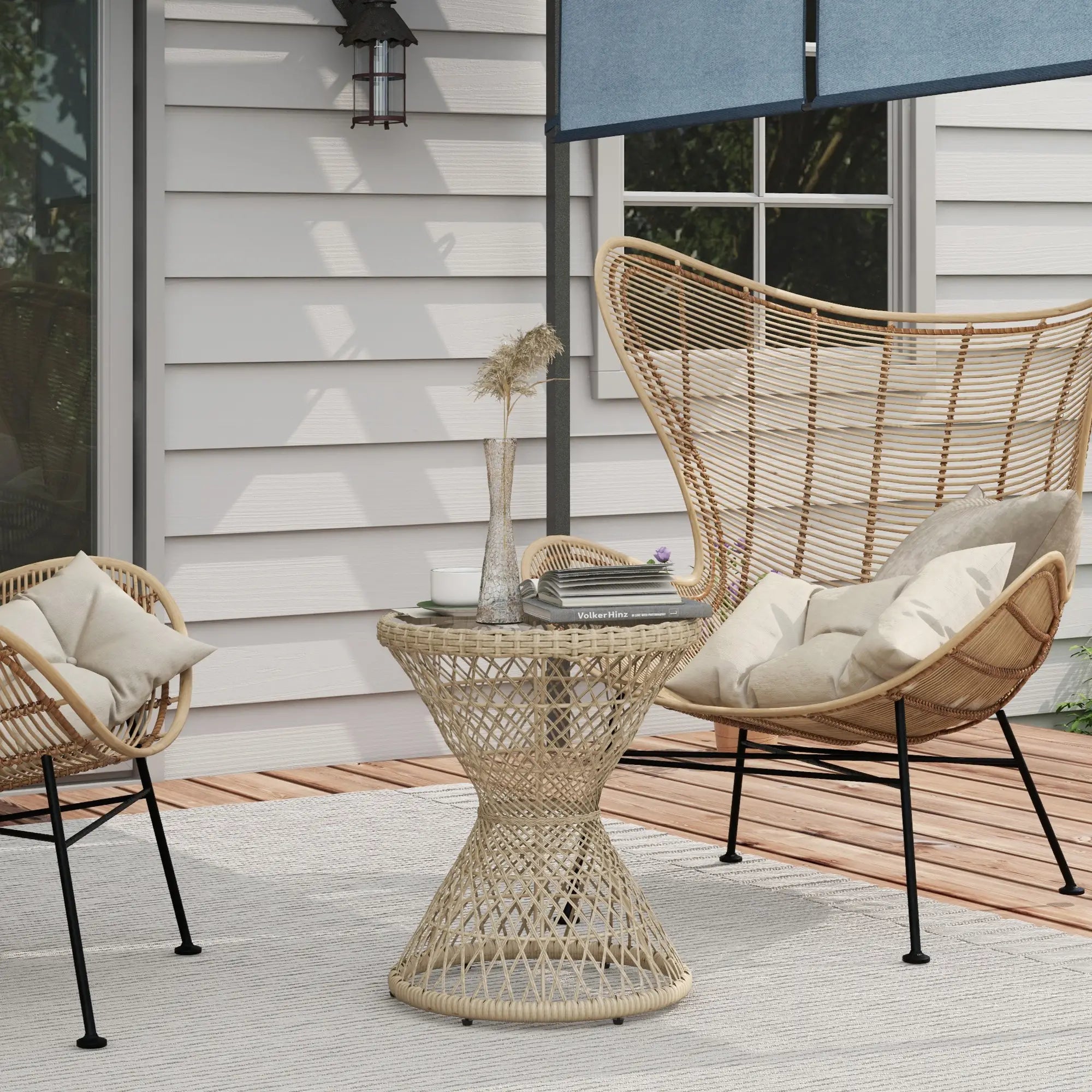 Wicker Outdoor Coffee Table, 18