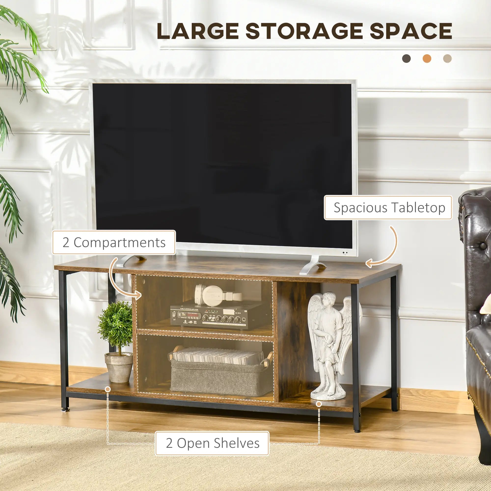 TV Stand For TVs Up To 55 Inches, Rustic Brown TV Stands at Gallery Canada