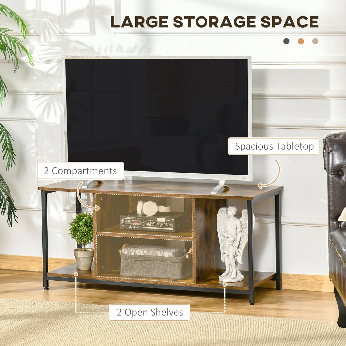 TV Stand For TVs Up To 55 Inches, Rustic Brown TV Stands at Gallery Canada