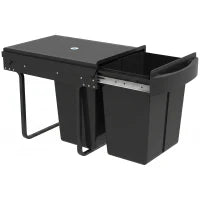 Poubelle rétractable sous placard, 40 L (10,6 gallons), noir