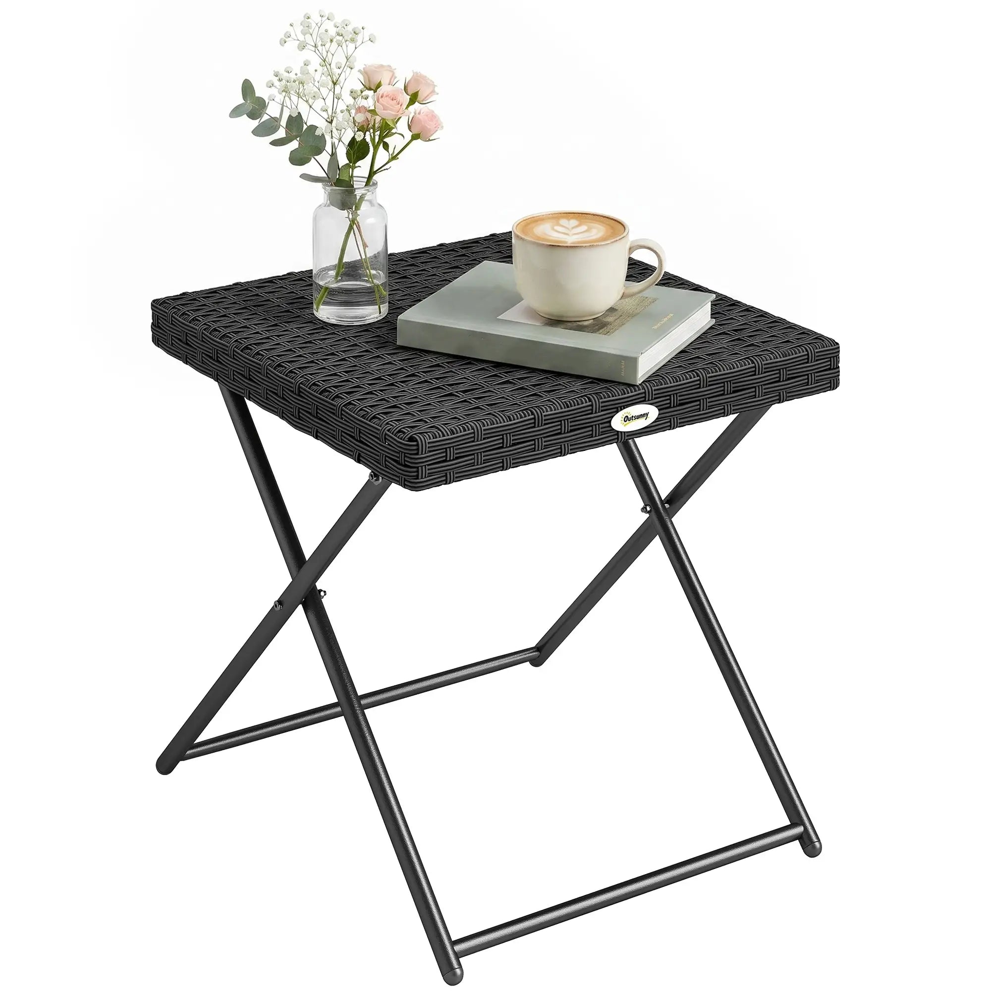 Outdoor PE Rattan Coffee Table, 15.75
