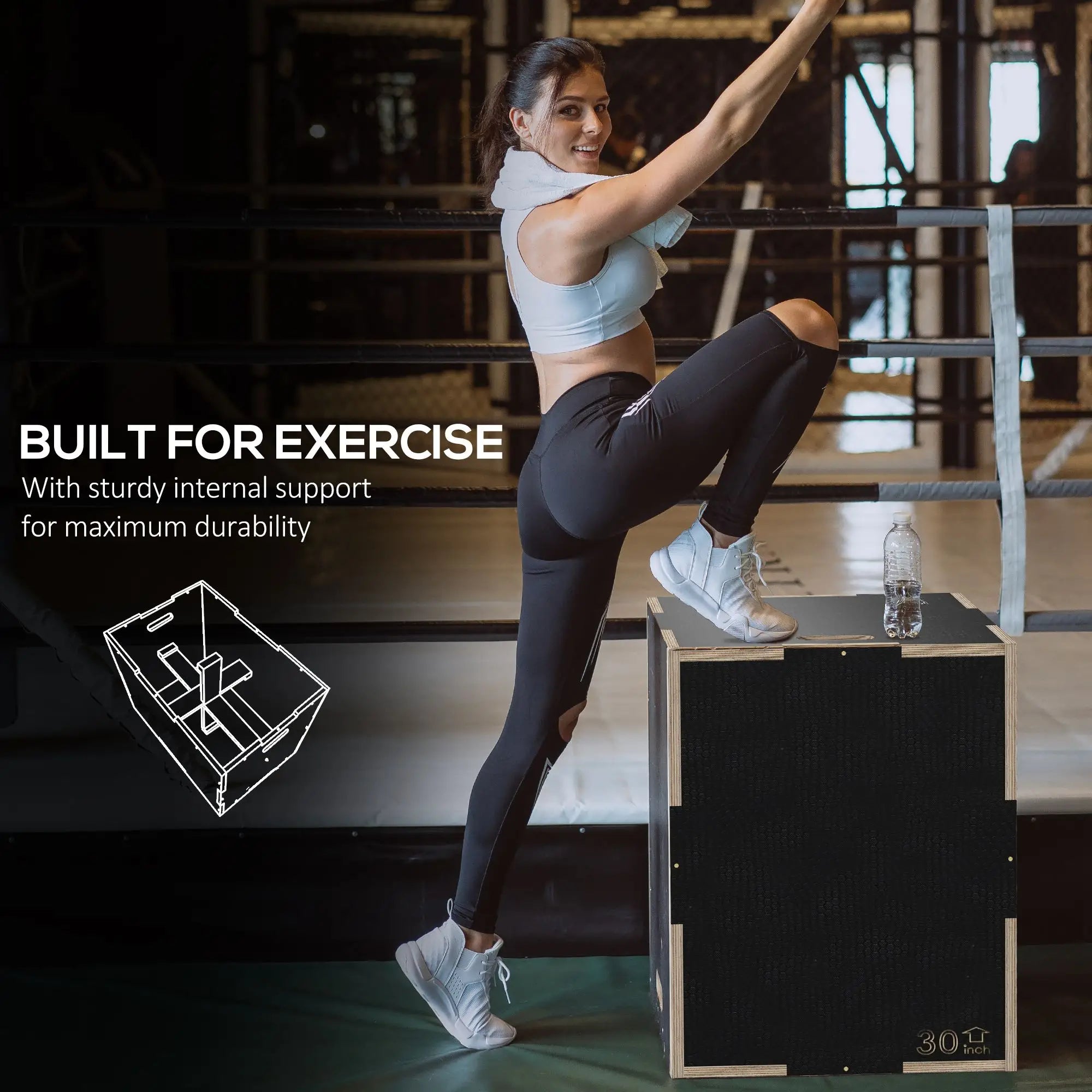 30/24/20 In Wooden Plyometric Jump Box, Home Gym Workout More-Strength Training Equipment at Gallery Canada