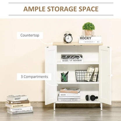 Storage Cabinet with Doors, 2 Adjustable Shelves, Living Room, Bathroom Storage Cabinets at Gallery Canada