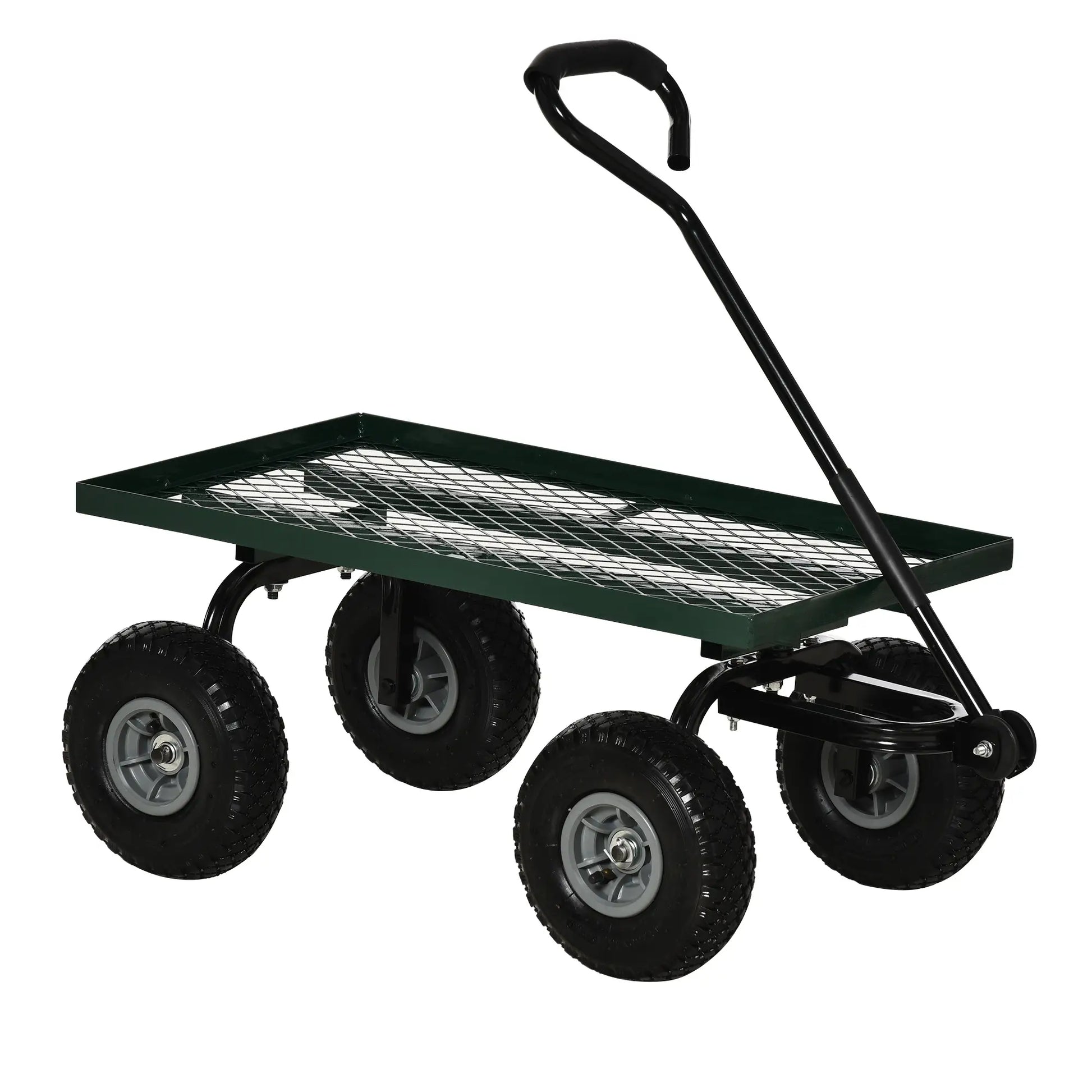 Heavy Duty Garden Wagon, 10" Wheels, 330 lbs, Black Folding Garden Carts at Gallery Canada