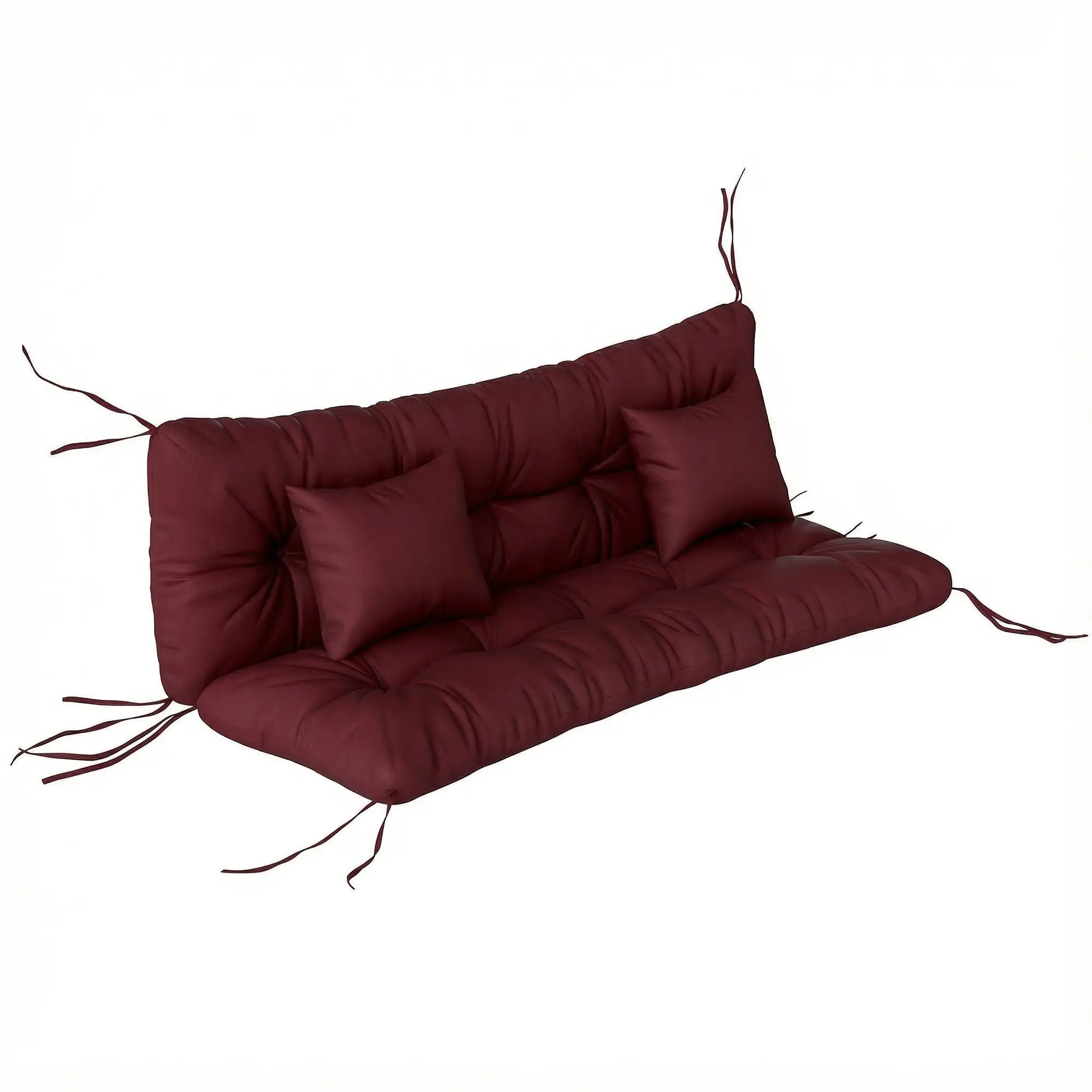 4-Piece Patio Chair Cushion Set, With Ties, Wine Red Patio Chair Cushions at Gallery Canada