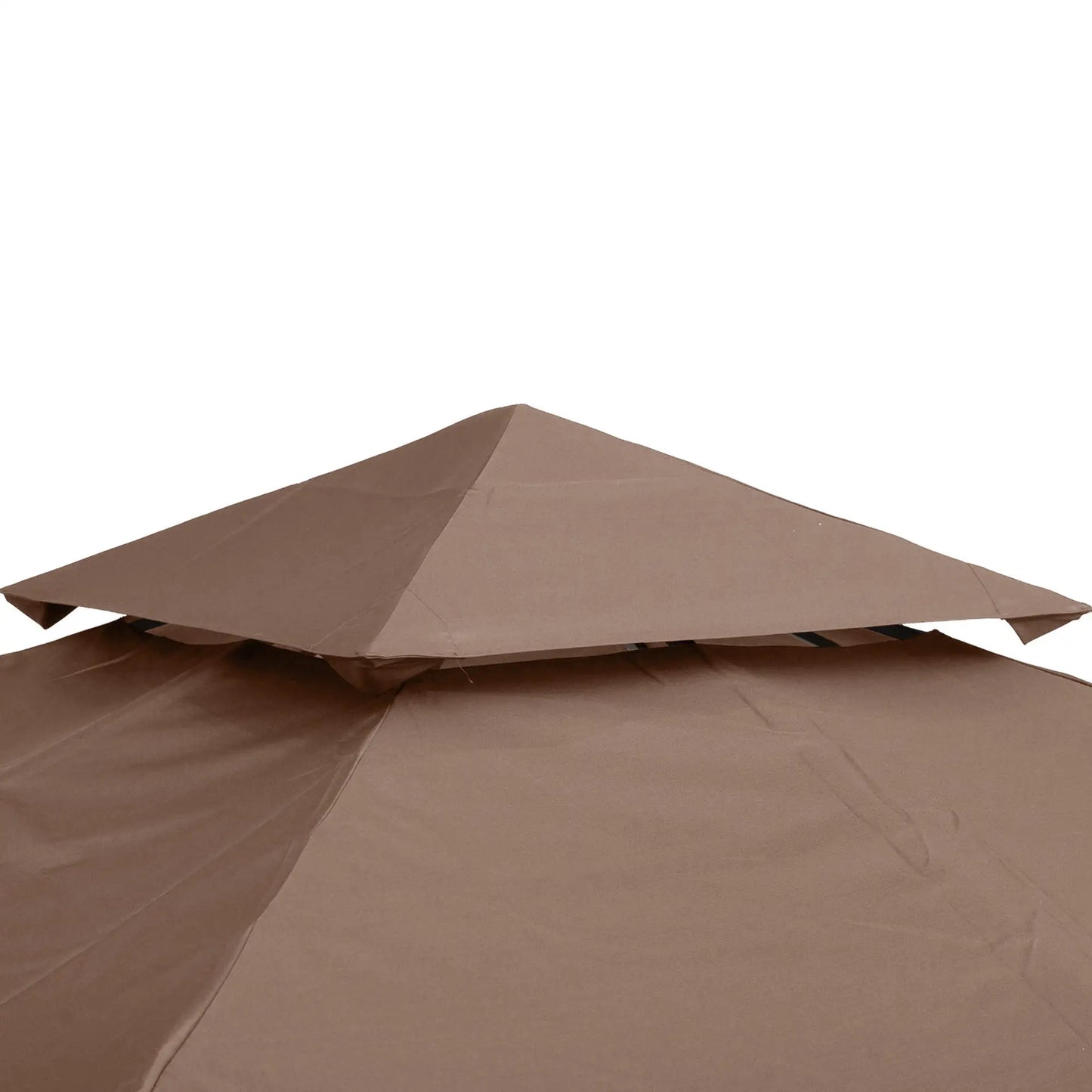 10' x 10' Square 2-Tier Gazebo Canopy Cover, Outdoor Garden Sun Shade, Coffee Gazebo Canopy Replacement at Gallery Canada