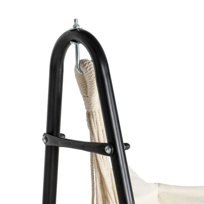 Hammock Chair With U Shape Stand, Side Pocket, Cream White Hammock Swings at Gallery Canada