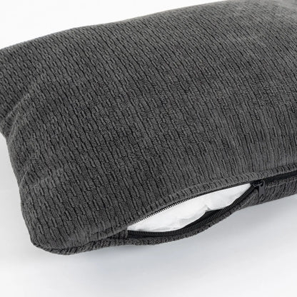 Modular Sectional Sofa Bed With Reversible Ottoman, Dark Grey