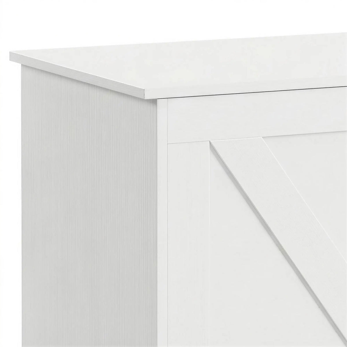 31.5 Inches Storage Chest with Safety Hinge, Wood Grain, White Storage Ottomans & Benches at Gallery Canada