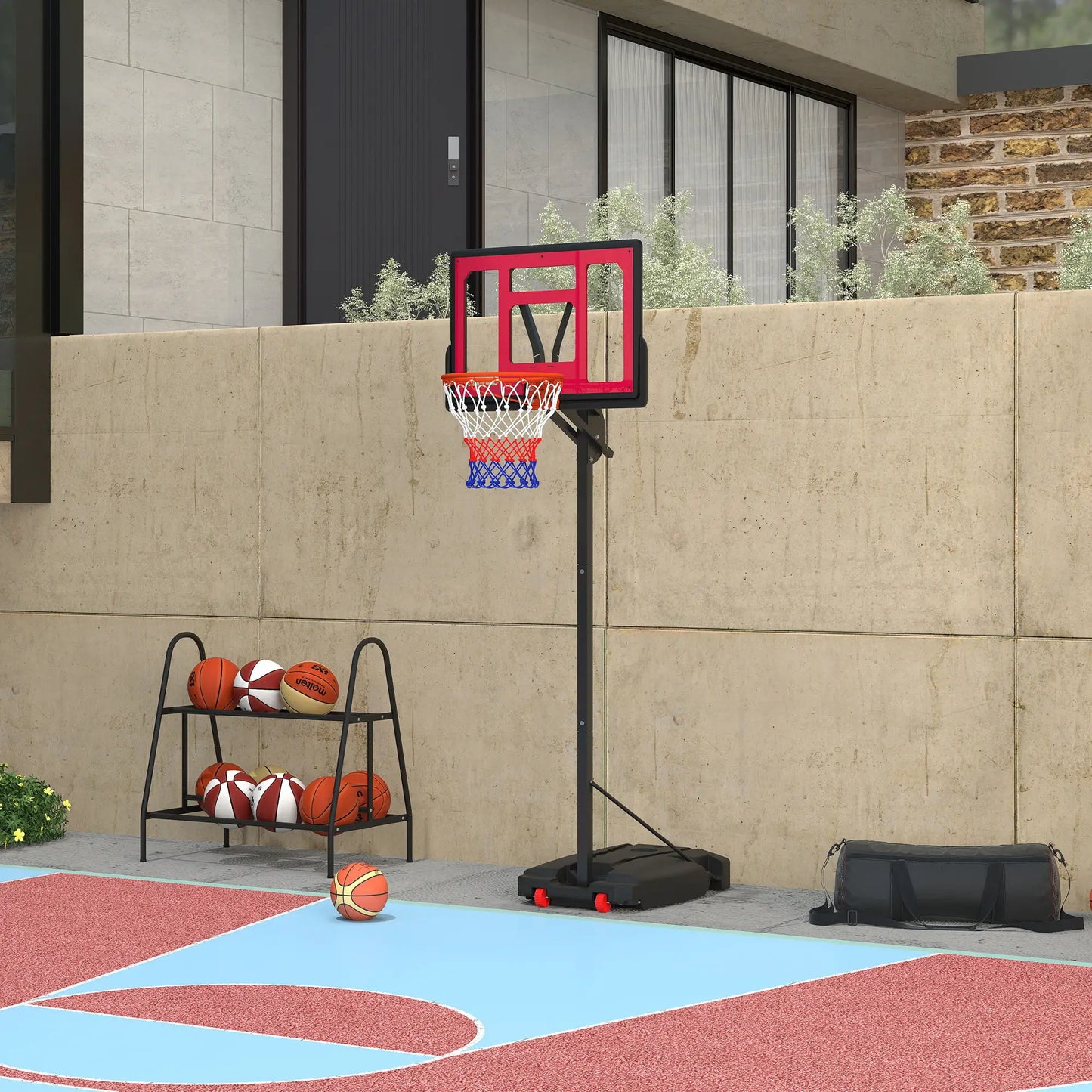 Kids Basketball Hoop, 6.6-8.5ft Adjustable Height, Indoor Outdoor, for 6+ Years Basketball at Gallery Canada